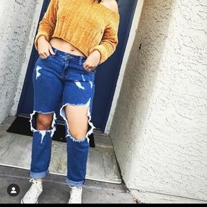 Cut out Denim Jeans